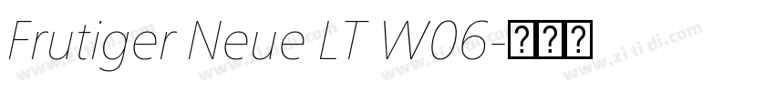 Frutiger Neue LT W06字体转换